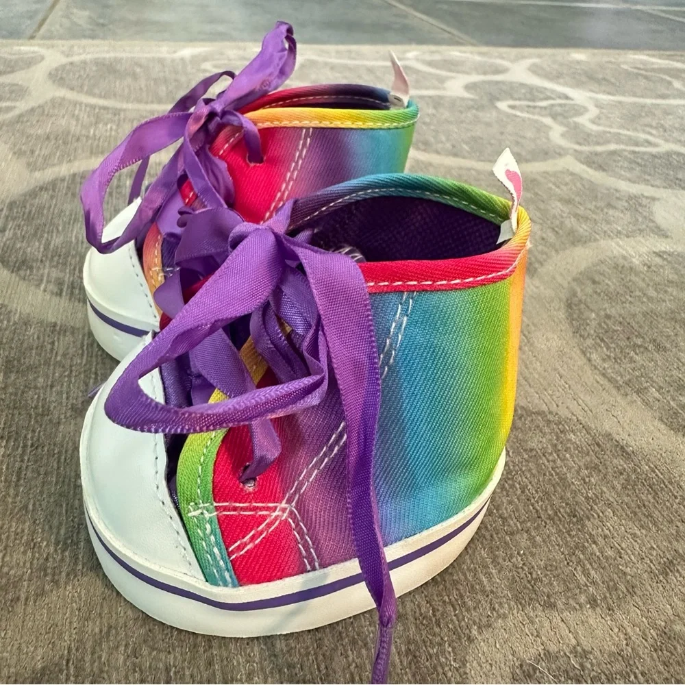Build-A-Bear Rainbow Shoes w Purple Laces